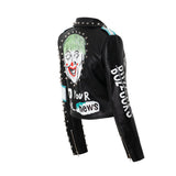 Punk Rock Jacket Pu Motorcycle Clothing G Rivet Short Coat