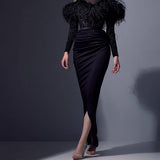 Lady Gaga Dress Sexy Golden Hip Ball Gown Dress