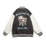 Vintage Letterman Jacket Autumn College Style Embroidered Coat
