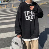 Men Sweatshirts Sweater Men's Loose round Neck Autumn Printing