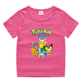 Children Pokemon Pikachu T Shirt Cotton T-shirt Casual Sports