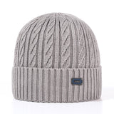 Mens Winter Hats Sleeve Cap Outdoor Twist Knit Cap Autumn and Winter