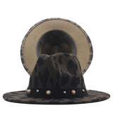 Top Hat Cows Pattern Woolen Hat Female Fedora Fedora Hat Outdoor Travel Hat