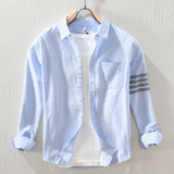 White Work Shirts Men's Casual White Long-Sleeved Shirt for Spring and Summer