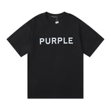 Purple Brand T Shirts Spring Letter Print Men's and Women's Loose Casual Short-Sleeved T-shirt