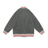 Yellow Varsity Jacket Men's Autumn Coat Campus Striped Stitching Hemline Youth Casual Jacket