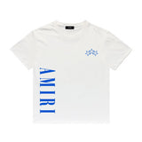 Amiri T Shirt Five-Star Letter Print Casual Hip Hop round Neck Short Sleeve T-shirt