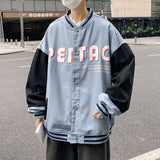 Jock Jacket Baseball Jacket Men's Autumn and Winter Letters Loose Casual Denim Jacket Men's Coat