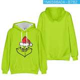 Grinch Hoodie Christmas Grinch Printed Casual Hooded Sweater Autumn And Winter