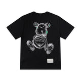 We11 Done T Shirts We11done Logo Green Label Bear Print Summer Casual Men and Women Same Style