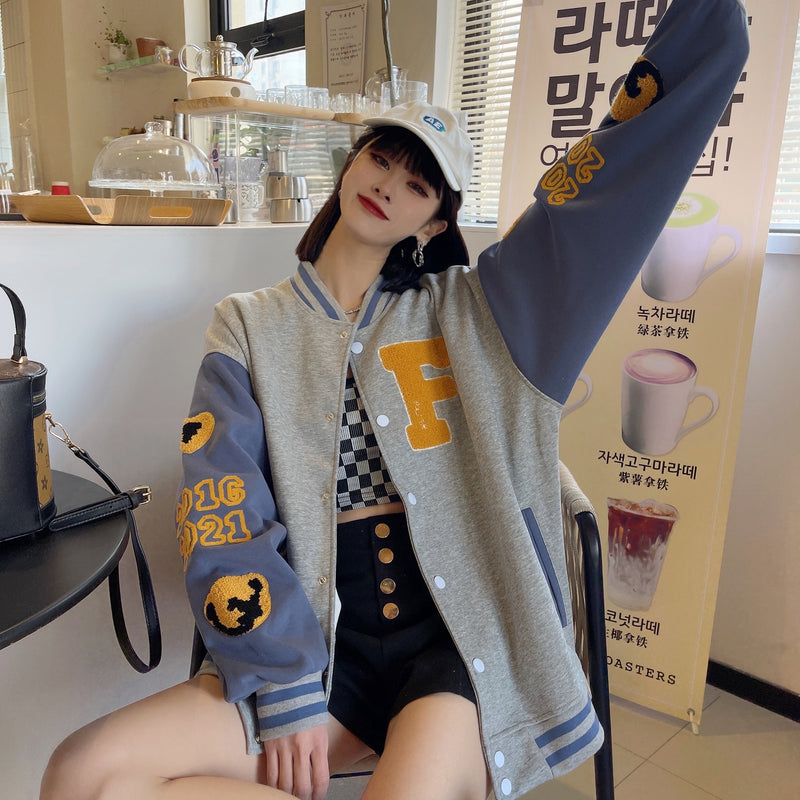 Alaska Varsity Jacket Men's and Women's Embroidered Stitching Jacket Baseball Uniform