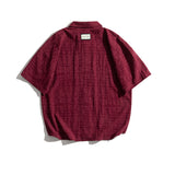 Men T-Shirt Summer Men's Lapel Shirt Casual Retro Loose Short Sleeve