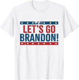 Let'S Go Brandon T Shirt Summer Round Neck Short Sleeve T-Shirt Cotton Top