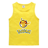 Children Pokemon Pikachu T Shirt Cotton Leisure Sports Sweat-Absorbent Short Sleeve
