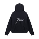 Rhude Hoodie Embroidered Loose-Fitting Hoodie Cardigan Sweater