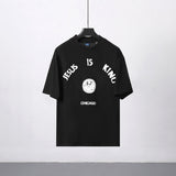 Jesus Is King T Shirt Loose Letter Print Men's and Women's Short-Sleeved T-shirt