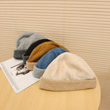 Beanies Hat Female Autumn and Winter Japanese Skullcap Lamb Wool Warm Hat