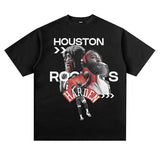 James Harden Shirt James Harden Distressed Vintage Printed Short Sleeve T-shirt plus Size