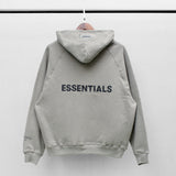 Fog Fear of God Essentials Hoodie Multiline Reflective Letter Zipper Hooded Cardigan Coat