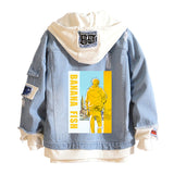 Comic Denim Jacket Male and Female Students Loose Sweater Denim Jacket