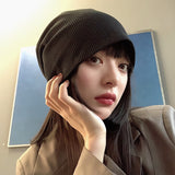 Women's Winter Hats Women's Winter Beanie Hat Spring and Autumn Thickened Knitted