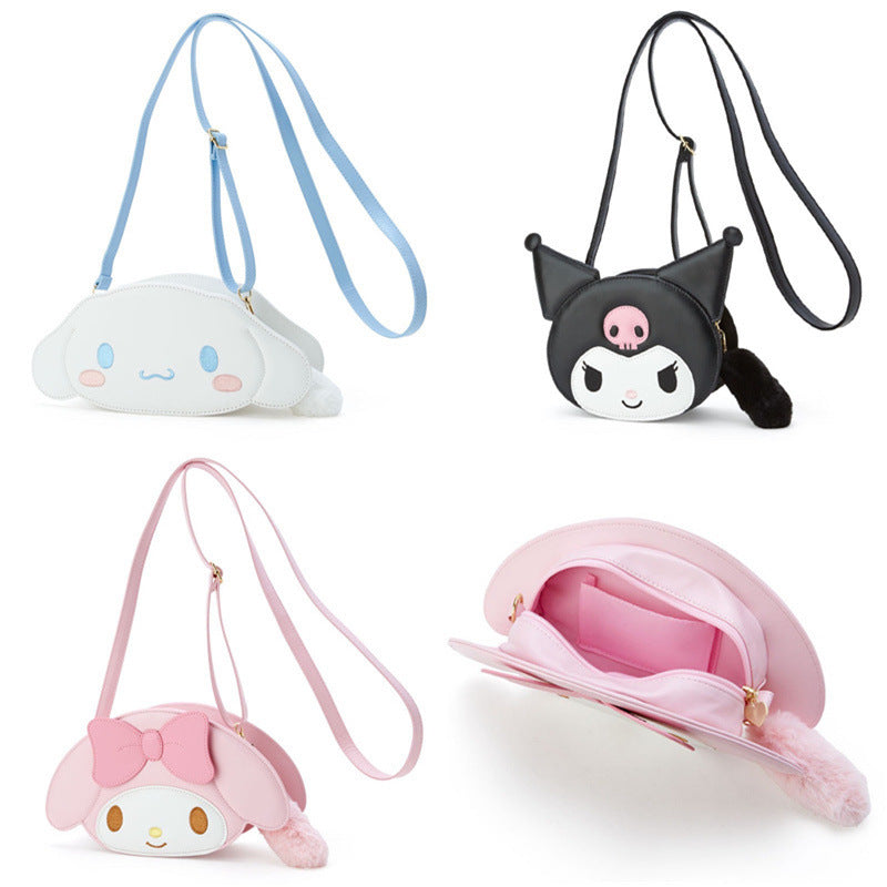My Melody Bag Cartoon Women's Messenger Bag Cute Three-Dimensional Shape Clow M Girl's Mobile Coin Purse Single-Shoulder Bag Kulomi