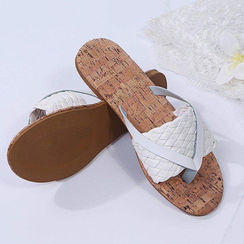 Women Open Toe Sandals Flats Summer Flip-Flops