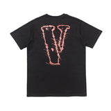 City Morgue Vlone T Shirt Large V Printed Short Sleeve T-shirt Hip Hop