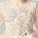 Princess Charlotte Flower Girl Dress Evening Dress Host Costume for Piano Performance