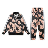 Palm Angels Sweatshirts Angel Full Printed Broken Bear Printed Men and Women F Casual Loose Sports