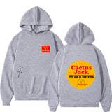 Cactus Jack McDonalds Hoodie Printed Hoodie Hip Hop Men and Women Couple Sweater