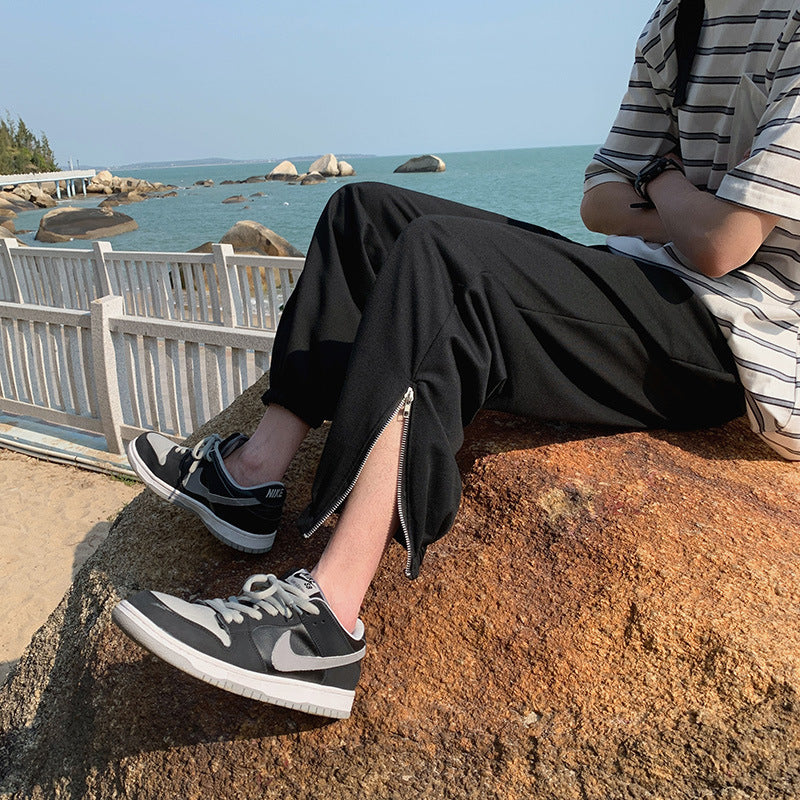 Men Pants Casual Pants Men Ankle-Tied Loose Track Sweatpants