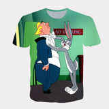 Bugs Bunny Shirt Spring and Summer Men's Short Sleeve Printing