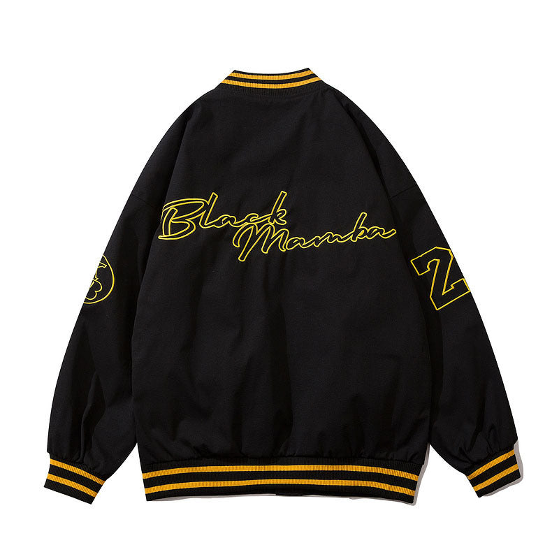 Mens Fall Outfits Vintage Old School Letter Embroidered Bomber Jacket Couple Baseball Uniform Men's Coat