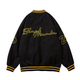 Mens Fall Outfits Vintage Old School Letter Embroidered Bomber Jacket Couple Baseball Uniform Men's Coat