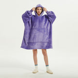 Hoodies Blankets Autumn and Winter Fleece-Lined Loose Hooded Coat Home