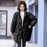 Women Winter Coats Puffer Jacket Down Coat Winter Wear Loose Fashion Thicken White Duck Down Coat