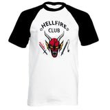 Hellfire Club Shirt Printed Top Stitching Men's and Women's Short Sleeve
