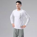 Sweat Wicking Shirt Men's Sweater Hooded Long-Sleeved T-shirt