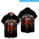 Hellfire Club Shirt Stranger Things Digital Printing Loose