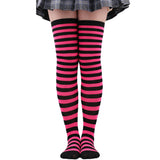 Winter Chunky Cable Thick Knit Thigh High Socks Long Stockings Boot Christmas Stockings Striped Hold-Ups Female Stockings