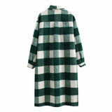 Women Fall Outfits Autumn And Winter Plush Woolen Overcoat Coat Single Breasted Long Shirt
