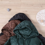 Women Winter Coats Puffer Jacket down Coat Fall Winter Hooded down Jacket Female Leisure Artistic White Duck down Warm Jacket