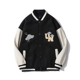 Baby Blue Varsity Jacket Fashion Brand Retro Embroidered Baseball Uniform Spring Loose Coat