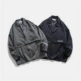 Men's Casual Suit Man Blazer Chain Stitching Suit Jacket Men Loose Lapels Casual Small Suit