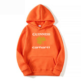 Men Graphic Hoodie Autumn and Winter Carha Loose Men's and Women's Hoodie Men and Women Velvet Padded Hooded Sweatshirt