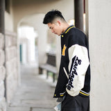 Baggy Jacket Embroidery Stitching Baseball Jacket Men's Casual