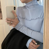 The Rock Turtleneck Half Turtleneck Bottoming Shirt Autumn and Winter Long Sleeves T-shirt Top
