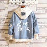 Comic Denim Jacket Men's and Women's Spring and Autumn Large Size Casual