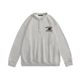 Preppy Aesthetic Sweatshirt Fall Embroidered Loose Sweatshirt Men 'S Coat